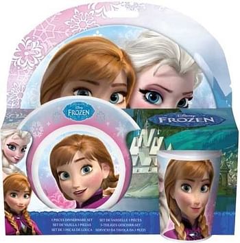 Promoties Frozen - Ontbijtset 3-delig - Merkloos - Geldig van 26/09/2016 tot 27/11/2016 bij Maxi Toys