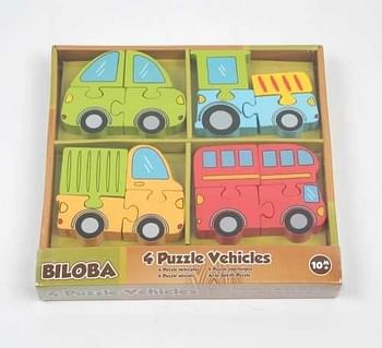 Promoties 4 Puzzle voertuigen - Biloba - Geldig van 26/09/2016 tot 27/11/2016 bij Maxi Toys