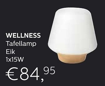 Promoties Wellness tafellamp eik - Philips - Geldig van 01/09/2016 tot 31/12/2016 bij Domo Meubelen & Deco