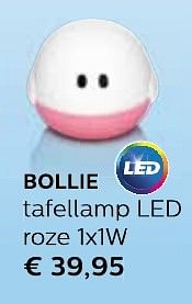 Promotions Bollie tafellamp led - Philips - Valide de 01/09/2016 à 31/12/2016 chez Domo Meubelen & Deco