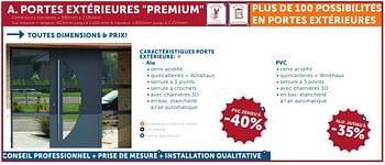 Promoties Portes extérieures premium - Huismerk - Zelfbouwmarkt - Geldig van 27/09/2016 tot 24/10/2016 bij Zelfbouwmarkt
