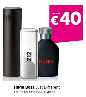 Promotions Hugo boss just different eau de toilette 75 ml - Hugo Boss - Valide de 25/09/2016 à 23/10/2016 chez ICI PARIS XL