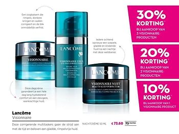 Promoties Lancôme visionnaire nachtcrème 50 ml - Lancome - Geldig van 25/09/2016 tot 23/10/2016 bij ICI PARIS XL