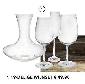 Promoties 19-delige wijnset - Huismerk - Deba Meubelen - Geldig van 19/08/2016 tot 20/02/2017 bij Deba Meubelen