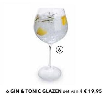Promoties Gin + tonic glazen - Huismerk - Deba Meubelen - Geldig van 19/08/2016 tot 20/02/2017 bij Deba Meubelen