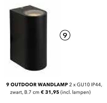 Promotions Outdoor wandlamp - Huismerk - Deba Meubelen - Valide de 19/08/2016 à 20/02/2017 chez Deba Meubelen