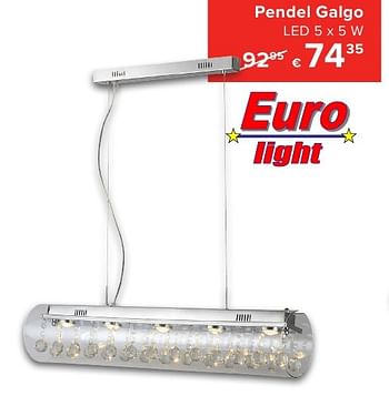 Promoties Pendel galgo - Euro Light - Geldig van 01/10/2016 tot 23/10/2016 bij Euro Shop