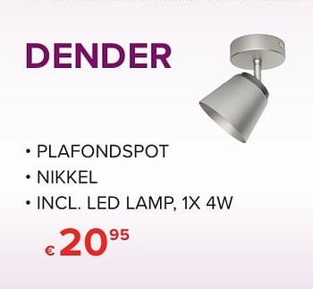 Promotions Dender plafondspot - Philips - Valide de 01/10/2016 à 23/10/2016 chez Euro Shop