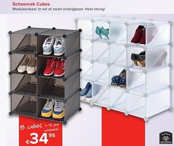 Promoties Schoenrek 8 cubes - Euro Happy - Geldig van 01/10/2016 tot 23/10/2016 bij Euro Shop