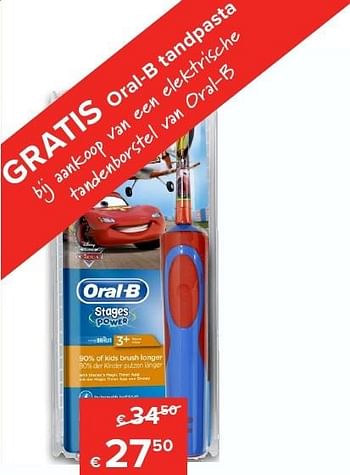 Promoties Ruim assortiment elektrische tandenborstels van oral-b! - Oral-B - Geldig van 01/10/2016 tot 23/10/2016 bij Euro Shop