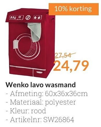 Promoties Wenko lavo wasmand - Wenko - Geldig van 01/10/2016 tot 31/10/2016 bij Sanitairwinkel