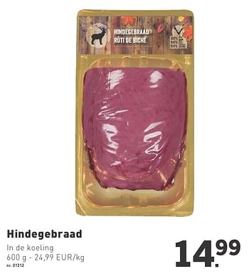 Promoties Hindegebraad - Huismerk - Lidl - Geldig van 03/10/2016 tot 06/11/2016 bij Lidl