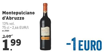 Promoties Montepulciano d`abruzzo - Rode wijnen - Geldig van 03/10/2016 tot 06/11/2016 bij Lidl