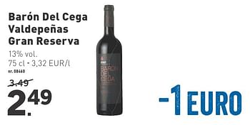 Promoties Barón del cega valdepeñas gran reserva - Rode wijnen - Geldig van 03/10/2016 tot 06/11/2016 bij Lidl