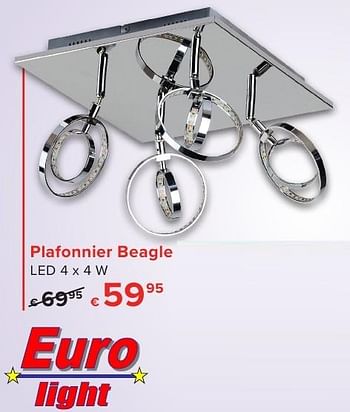 Promoties Plafonnier beagle - Euro Light - Geldig van 01/10/2016 tot 23/10/2016 bij Euro Shop