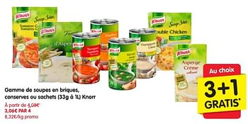 Promotions Gamme de soupes en briques, conserves ou sachets knorr - Knorr - Valide de 29/09/2016 à 05/10/2016 chez Red Market
