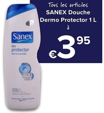 Promoties Sanex douche dermo protector - Sanex - Geldig van 01/10/2016 tot 23/10/2016 bij Euro Shop