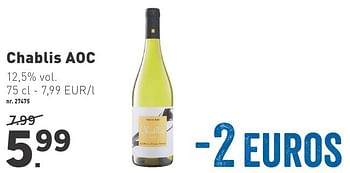 Promoties Chablis aoc - Witte wijnen - Geldig van 03/10/2016 tot 06/11/2016 bij Lidl