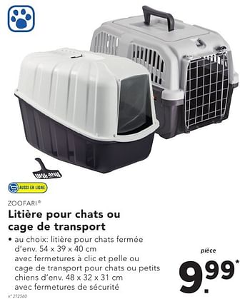 Promotion Lidl Litiere Pour Chats Ou Cage De Transport Zoofari Animaux Accessoires Valide Jusqua 4 Promobutler