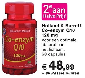 Promoties Holland + barrett co-enzym q10 120 mg - Huismerk - Holland & Barrett - Geldig van 26/09/2016 tot 23/10/2016 bij Holland & Barret