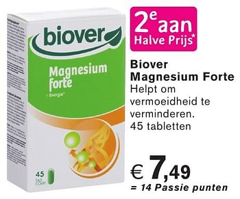 Promoties Biover magnesium forte - Biover - Geldig van 26/09/2016 tot 23/10/2016 bij Holland & Barret