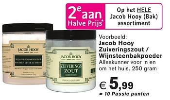 Promoties Jacob hooy zuiveringszout - wijnsteenbakpoeder - Jacob Hooy - Geldig van 26/09/2016 tot 23/10/2016 bij Holland & Barret
