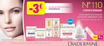 Promoties Crème d`énergie n° 110 - Diadermine - Geldig van 28/09/2016 tot 25/10/2016 bij DI