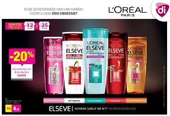 Promotions Elseve shampoo color-vive - L'Oreal Paris - Valide de 28/09/2016 à 25/10/2016 chez DI