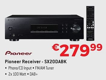 Promotions Pioneer pioneer receiver sx20dabk - Pioneer - Valide de 29/09/2016 à 31/10/2016 chez Exellent