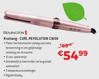 Promoties Remington krultang curl revolution ci606 - Remington - Geldig van 29/09/2016 tot 31/10/2016 bij Exellent