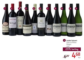 Promoties Andéol salavert côtes du rhône villages rood - Rode wijnen - Geldig van 06/10/2016 tot 19/10/2016 bij Eurospar (Colruytgroup)