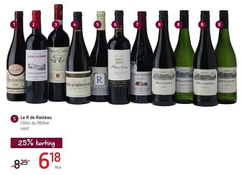 Promotions Le r de rasteau côtes du rhône rood - Vins rouges - Valide de 06/10/2016 à 19/10/2016 chez Eurospar (Colruytgroup)
