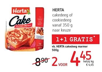 Promotions Herta cakedeeg of cookiedeeg - Herta - Valide de 06/10/2016 à 19/10/2016 chez Eurospar (Colruytgroup)