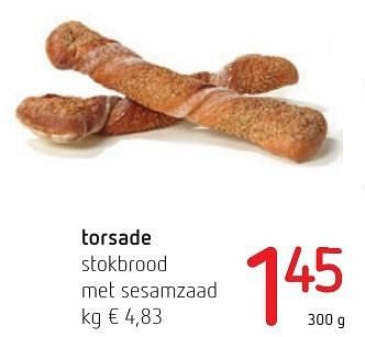 Promotions Torsade stokbrood met sesamzaad - Produit maison - Eurospar - Valide de 06/10/2016 à 19/10/2016 chez Eurospar (Colruytgroup)