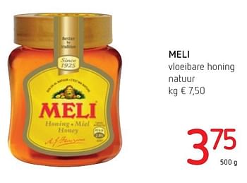 Promoties Meli vloeibare honing natuur - Meli - Geldig van 06/10/2016 tot 19/10/2016 bij Eurospar (Colruytgroup)