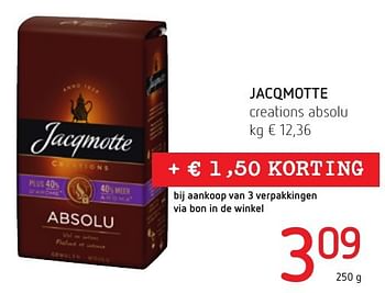 Promotions Jacqmotte creations absolu - JACQMOTTE - Valide de 06/10/2016 à 19/10/2016 chez Eurospar (Colruytgroup)