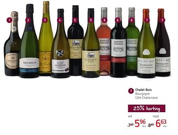 Promoties Chatel-buis bourgogne côte chalonnaise - Rode wijnen - Geldig van 06/10/2016 tot 19/10/2016 bij Spar (Colruytgroup)