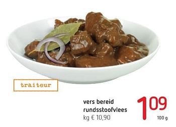 Promoties Vers bereid rundsstoofvlees - Huismerk - Spar Retail - Geldig van 06/10/2016 tot 19/10/2016 bij Spar (Colruytgroup)