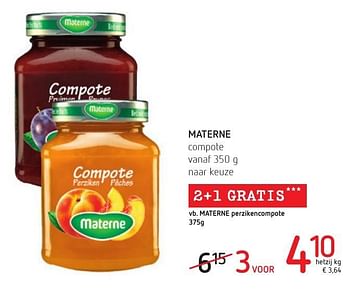 Promoties Materne compote - Compote - Geldig van 06/10/2016 tot 19/10/2016 bij Spar (Colruytgroup)