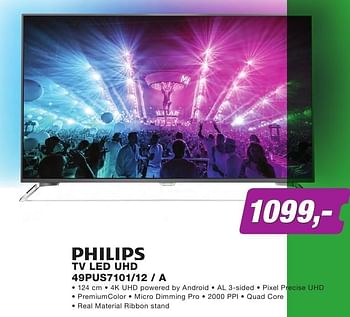 Promotions Philips tv led uhd 49pus7101-12 - a - Philips - Valide de 01/10/2016 à 31/10/2016 chez ElectronicPartner