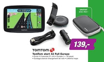 Promotions Tomtom start 42 full europe - TomTom - Valide de 01/10/2016 à 31/10/2016 chez ElectronicPartner