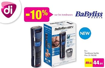 Promoties Tondeuse barbe pro 35 t820e - Babyliss - Geldig van 28/09/2016 tot 25/10/2016 bij DI