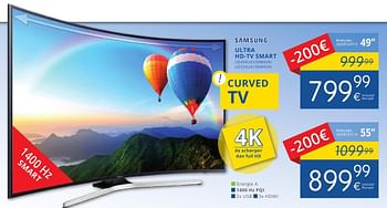 Promoties Samsung ultra hd-tv smart ue49ku6100wxxn - Samsung - Geldig van 01/10/2016 tot 31/10/2016 bij Eldi