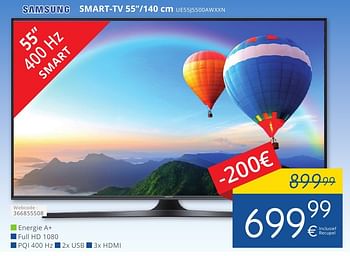 Promotions Samsung smart-tv ue55j5500awxxn - Samsung - Valide de 01/10/2016 à 31/10/2016 chez Eldi