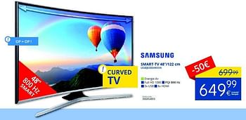 Promoties Samsung smart-tv ue48j6300awxxn - Samsung - Geldig van 01/10/2016 tot 31/10/2016 bij Eldi