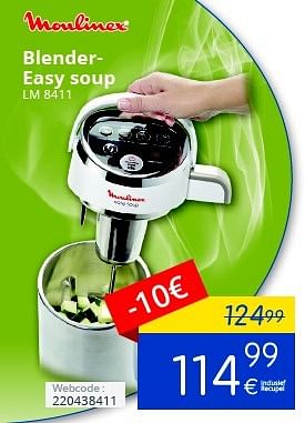 Promoties Moulinex blendereasy soup lm 8411 - Moulinex - Geldig van 01/10/2016 tot 31/10/2016 bij Eldi
