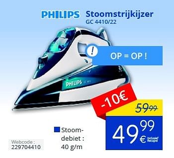 Promotions Philips stoomstrijkijzer gc 4410-22 - Philips - Valide de 01/10/2016 à 31/10/2016 chez Eldi