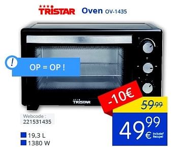 Promoties Tristar oven ov-1435 - Tristar - Geldig van 01/10/2016 tot 31/10/2016 bij Eldi