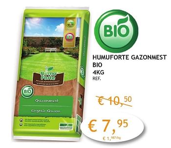 Promoties Humuforte gazonmest bio - HumuForte - Geldig van 03/10/2016 tot 31/10/2016 bij Crea Home