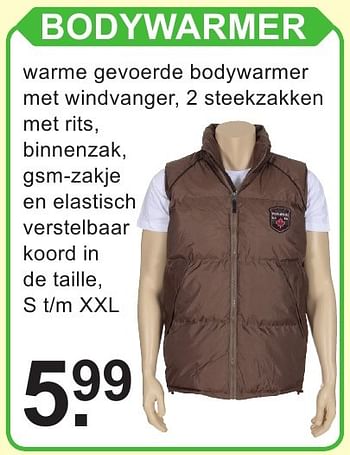 Promoties Bodywarmer - Huismerk - Van Cranenbroek - Geldig van 10/10/2016 tot 30/10/2016 bij Van Cranenbroek